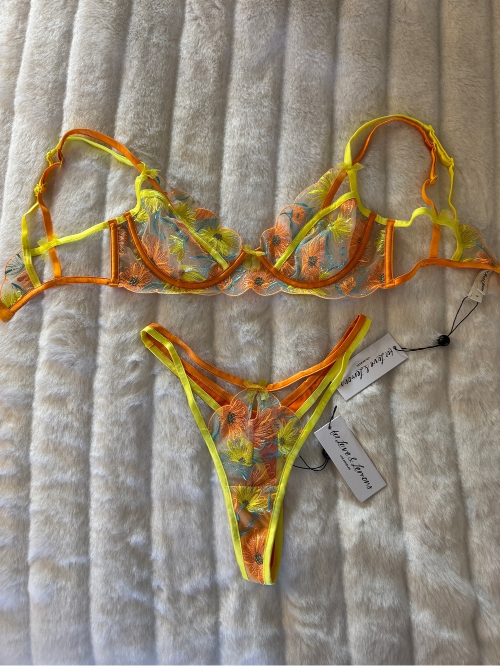NWT For Love and Lemons Waterlily
Underwire Bra and Panty Set